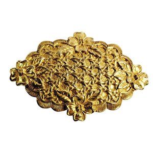 Vintage Dotty Smith Gold Tone Large Belt Buckle